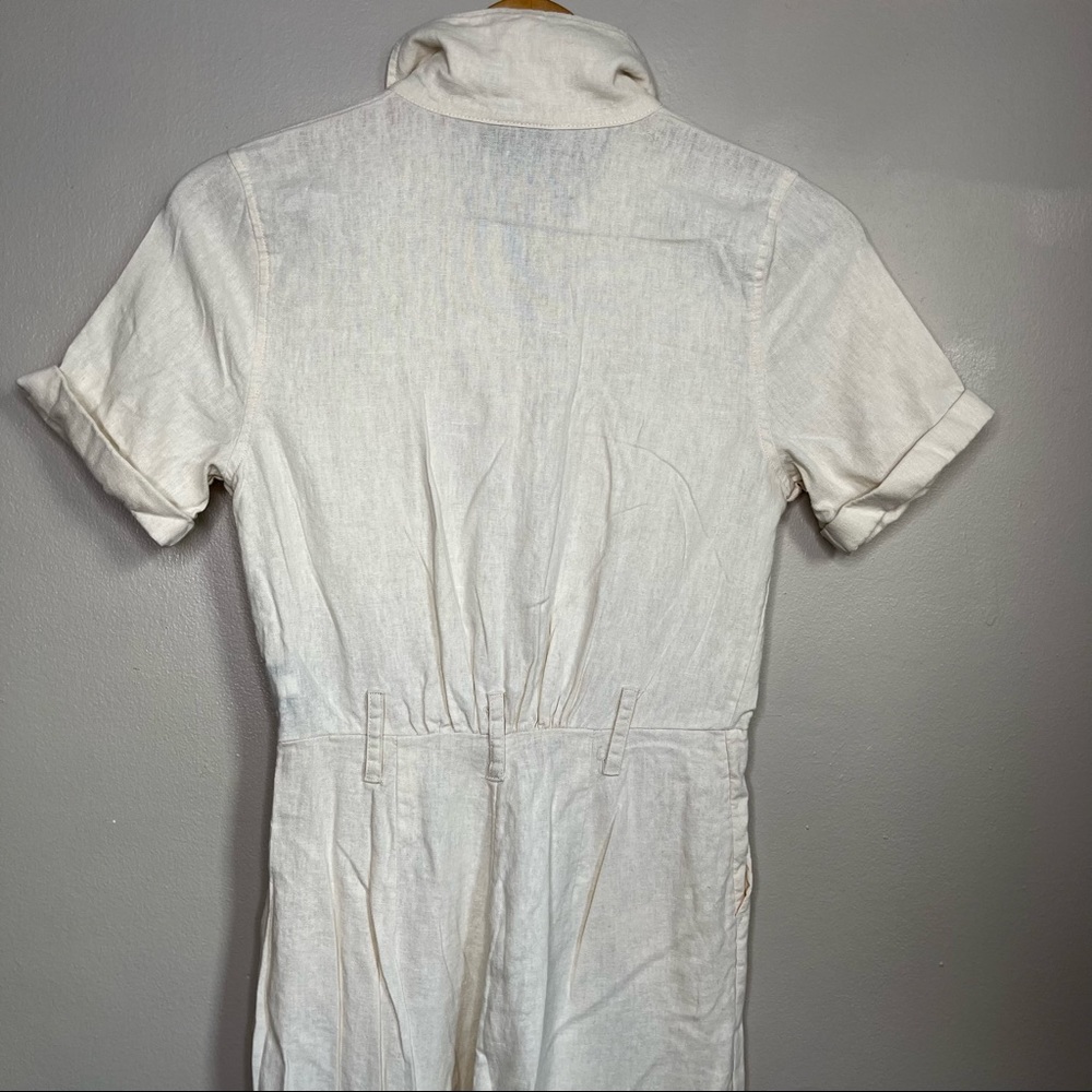 Who What Wear Beige Linen Jumpsuit Size XS - Picture 6 of 11